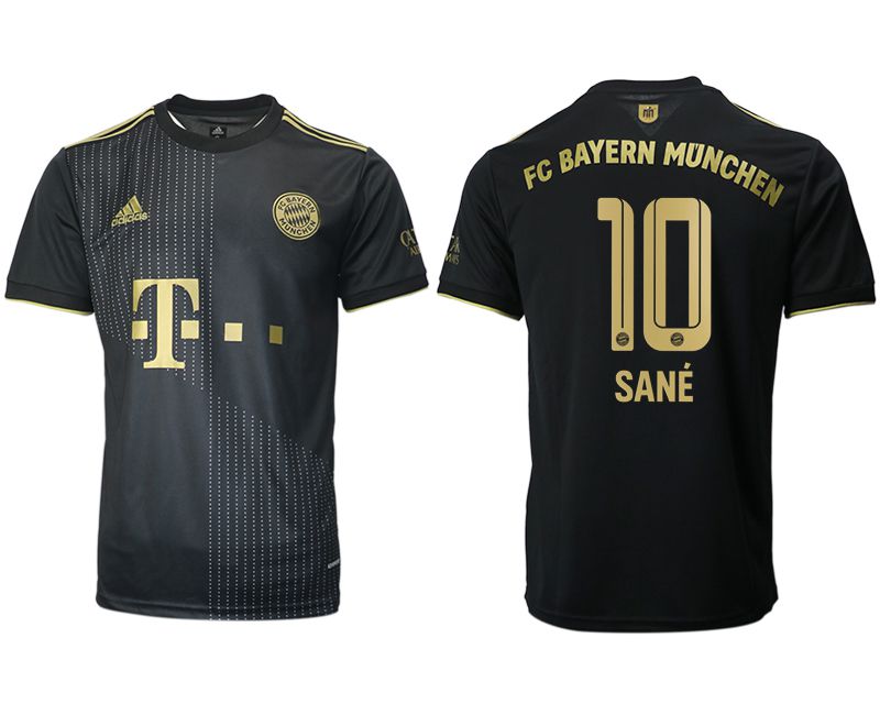 Men 2021-2022 Club Bayern Munich away aaa version black #10 Adidas Soccer Jersey